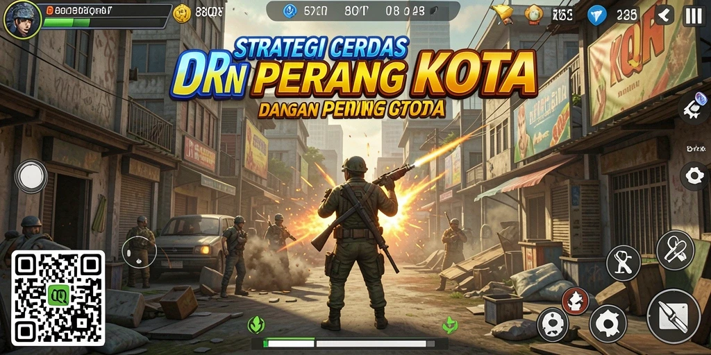 Tampilan gameplay mendebarkan dalam 8QR dengan strategi yang menantang.