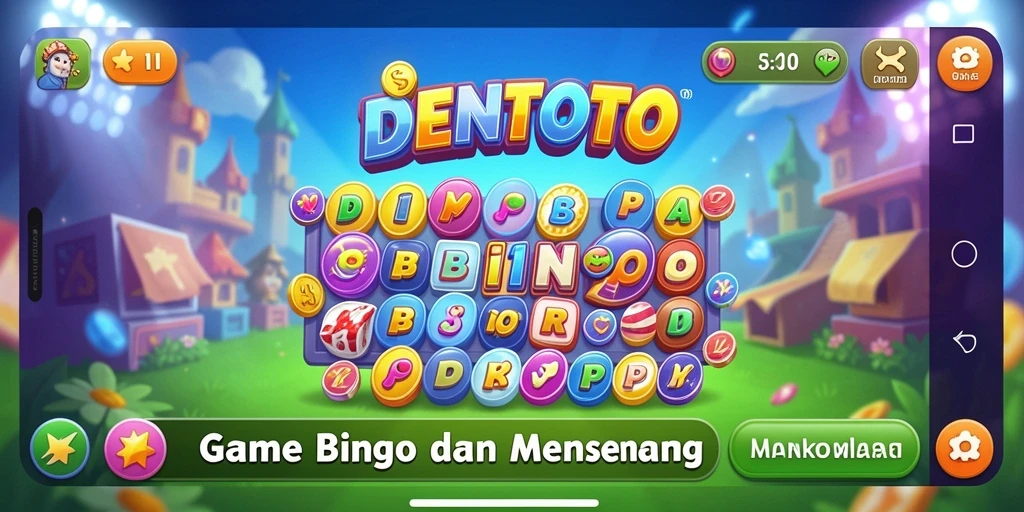 Screenshot DENTOTO menampilkan gameplay Bingo yang menarik.