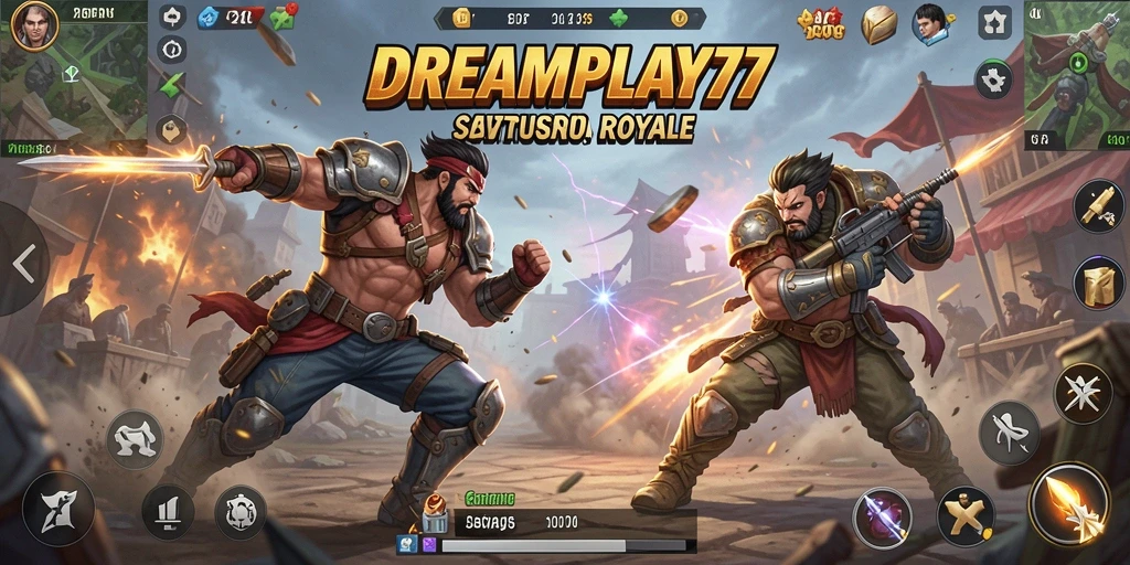 Gameplay seru di arena Battle Royale DREAMPLAY77.