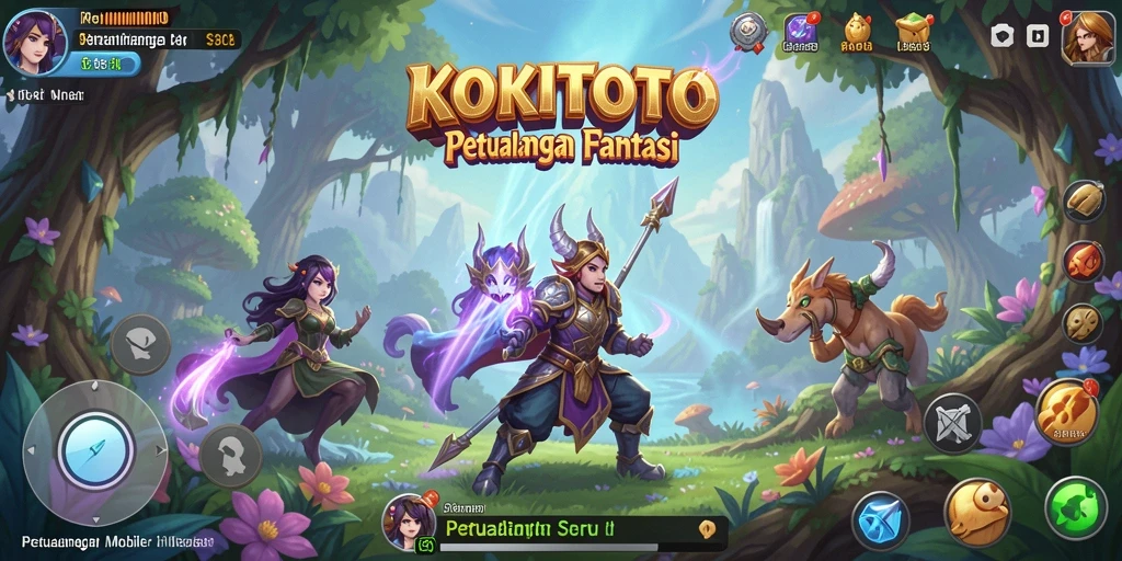 Gameplay seru KOKITOTO menampilkan petualangan yang mendebarkan.