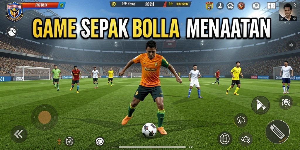 Tampilan menarik dari gameplay PP7 yang penuh aksi sepak bola.