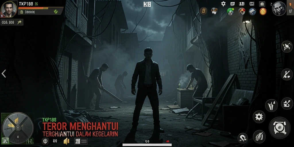 Tampilan gameplay TKP188 yang menegangkan dan mencekam.